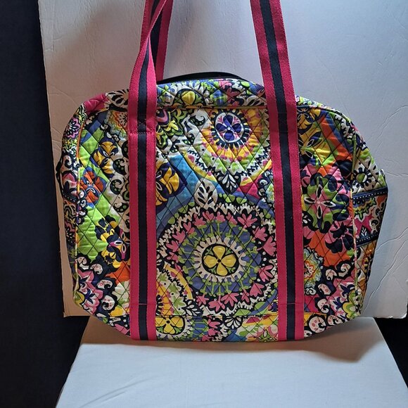 Vera Bradley RIO Print Large Duffle Sports Bag Two Handles Tropical Colors - Picture 2 of 7